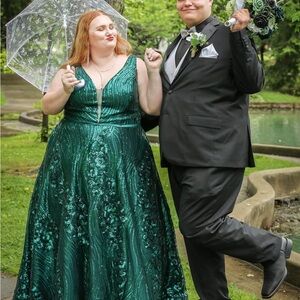 Glamorous Green Sequin Dress